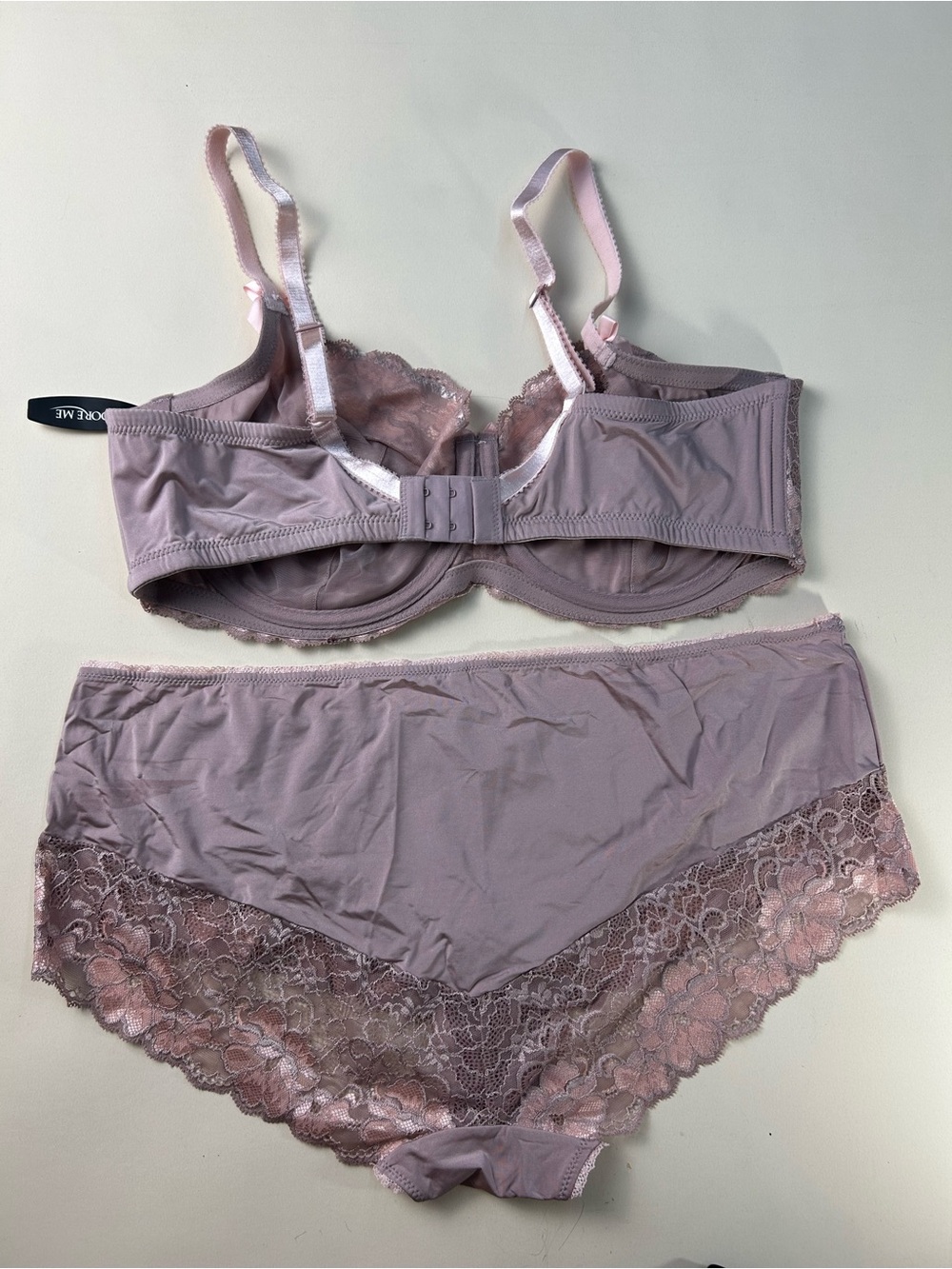 Adore Me Blush Lace Underwire Bra size 40D & Lace Briefs 1XL - Picture 2 of 3